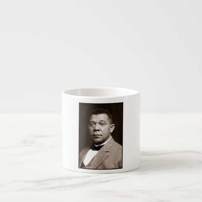Black History Icon: Booker T Washington, Portrait Espresso Cup (Front)