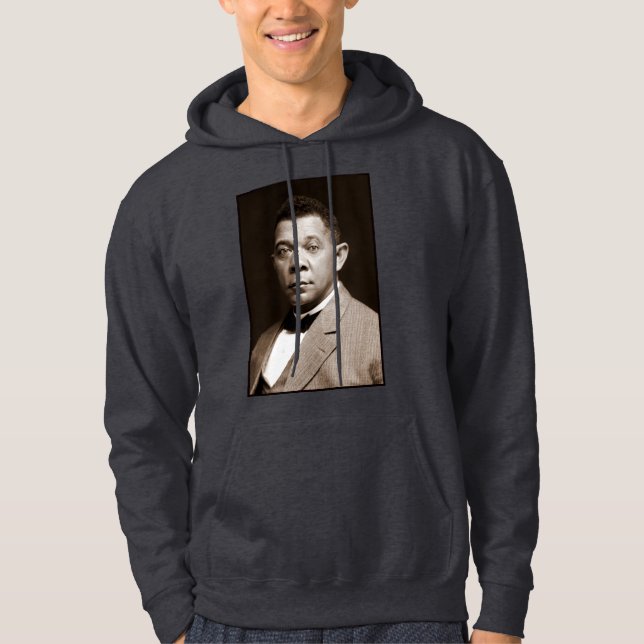 Black History Icon: Booker T Washington, Portrait Hoodie (Front)