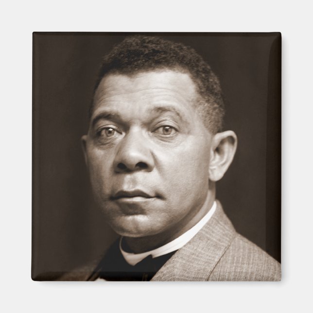 Black History Icon: Booker T Washington, Portrait Magnet (Front)
