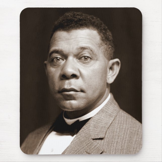 Black History Icon: Booker T Washington, Portrait Mouse Pad (Front)