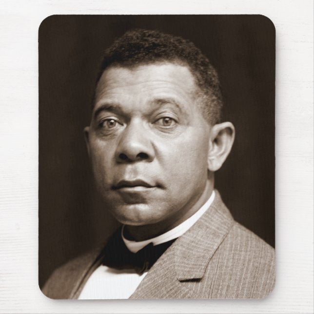 Black History Icon: Booker T Washington, Portrait Mouse Pad (Front)