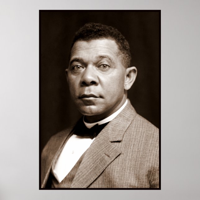 Black History Icon: Booker T Washington, Portrait Poster (Front)
