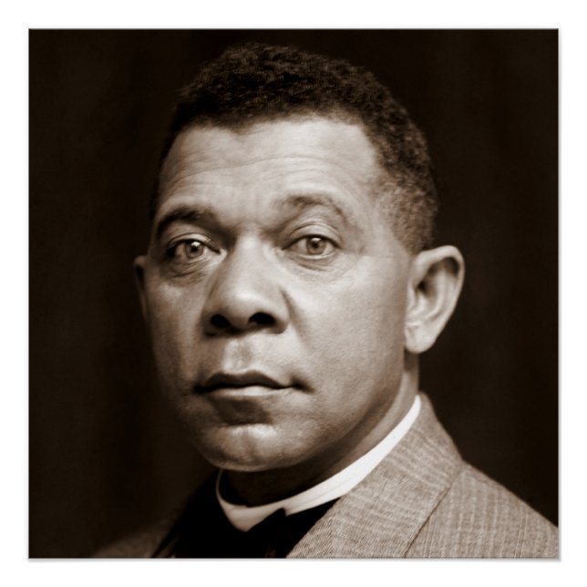 Black History Icon: Booker T Washington, Portrait Poster (Front)