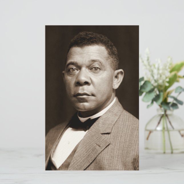 Black History Icon: Booker T Washington, Portrait Stationery (Standing Front)