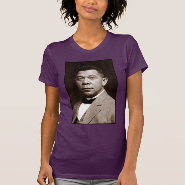 Black History Icon: Booker T Washington, Portrait T-Shirt (Front)