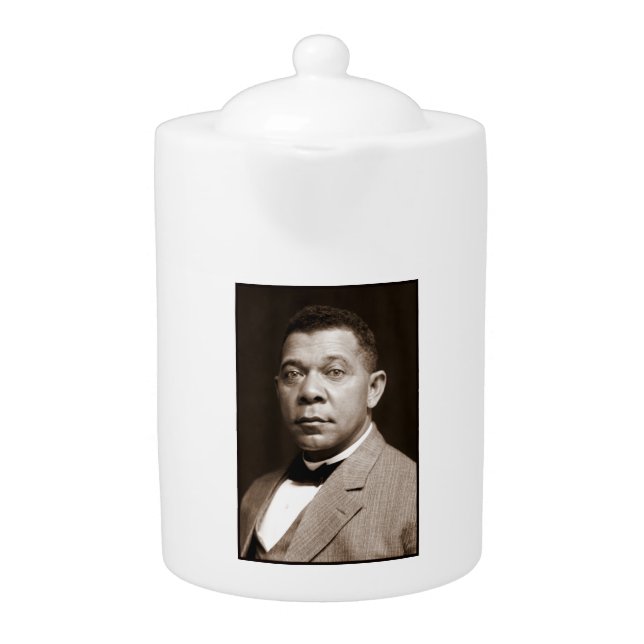 Black History Icon: Booker T Washington, Portrait Teapot (Front)