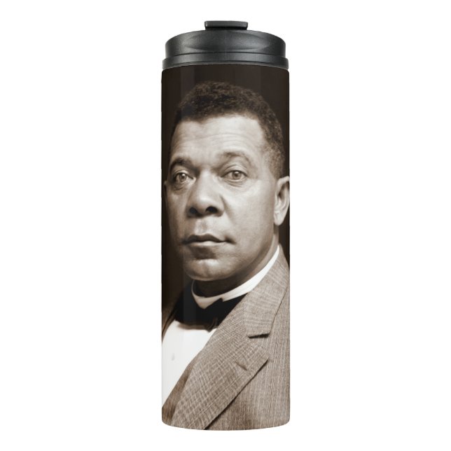 Black History Icon: Booker T Washington, Portrait Thermal Tumbler (Front)