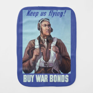 Black History Icons: Aviators of WW2, US Pilots Baby Burp Cloth