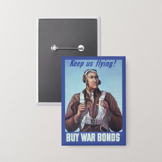 Black History Icons: Aviators of WW2, US Pilots Button (Front/Back)