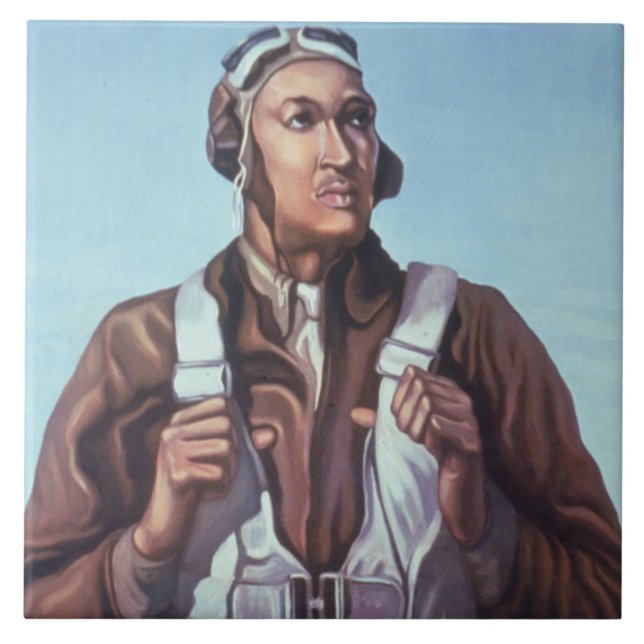 Black History Icons: Aviators of WW2, US Pilots Ceramic Tile (Front)