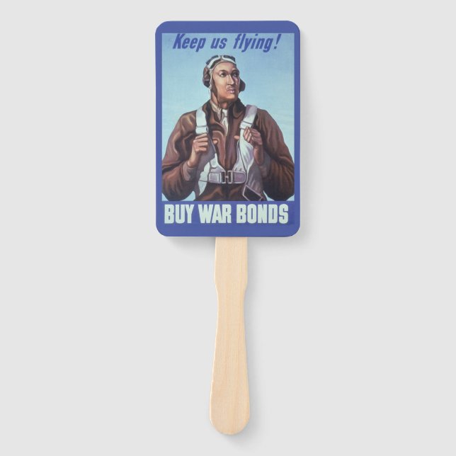 Black History Icons: Aviators of WW2, US Pilots Hand Fan (Front)