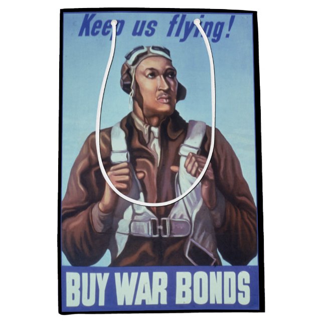Black History Icons: Aviators of WW2, US Pilots Medium Gift Bag (Front)