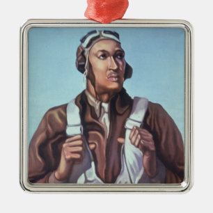 Black History Icons: Aviators of WW2, US Pilots Metal Ornament