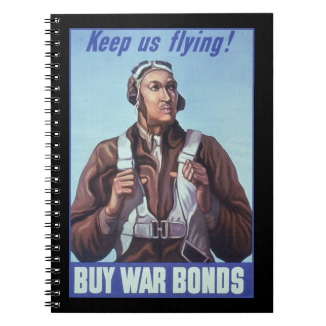 Black History Icons: Aviators of WW2, US Pilots Notebook (Front)
