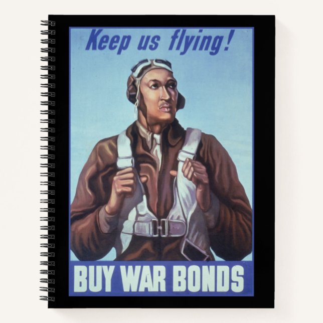 Black History Icons: Aviators of WW2, US Pilots Notebook (Front)