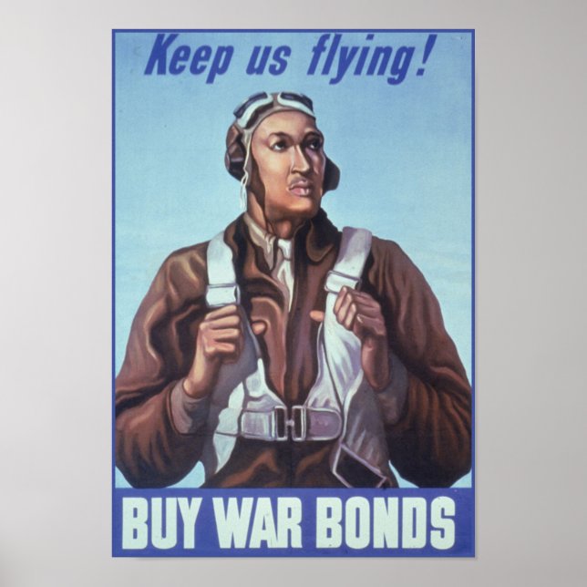 Black History Icons: Aviators of WW2, US Pilots Poster (Front)
