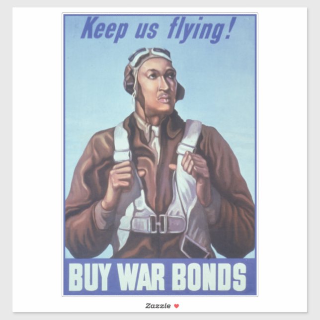 Black History Icons: Aviators of WW2, US Pilots Sticker (Sheet)