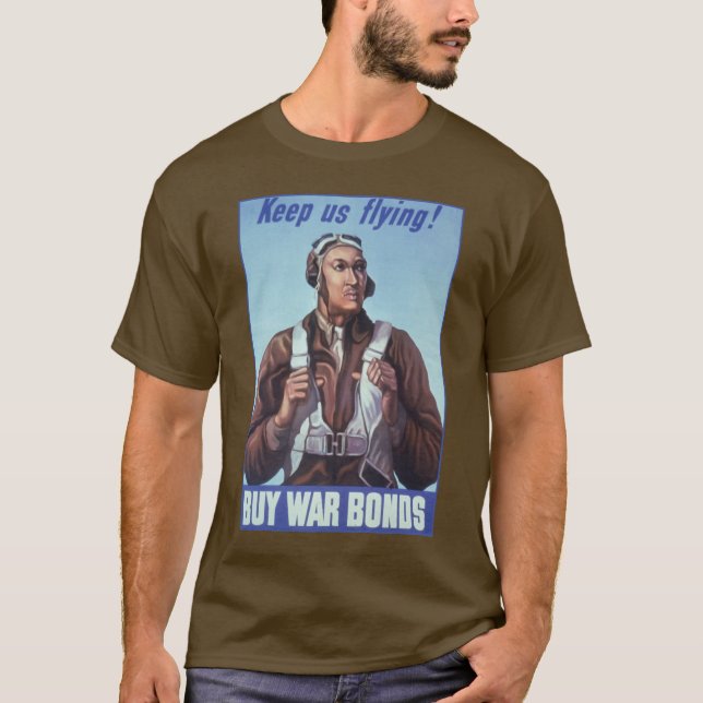 Black History Icons: Aviators of WW2, US Pilots T-Shirt (Front)