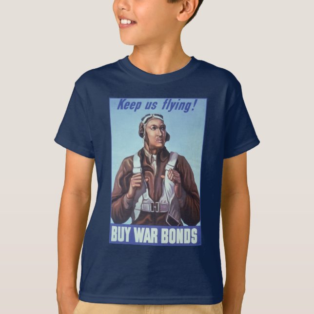 Black History Icons: Aviators of WW2, US Pilots T-Shirt (Front)