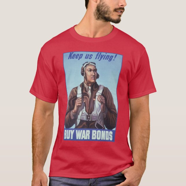 Black History Icons: Aviators of WW2, US Pilots T-Shirt (Front)