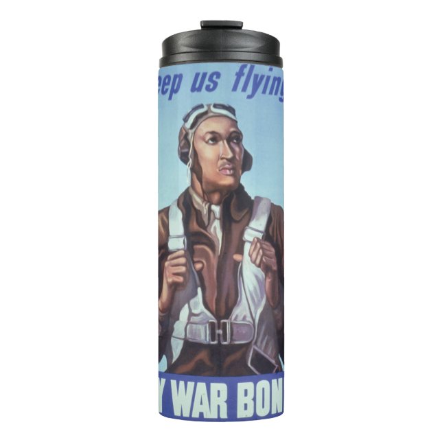 Black History Icons: Aviators of WW2, US Pilots Thermal Tumbler (Front)