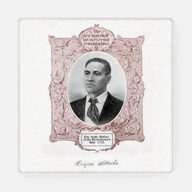 Black History Icons: Crispus Attucks, Martyr  Coaster Set (Single)