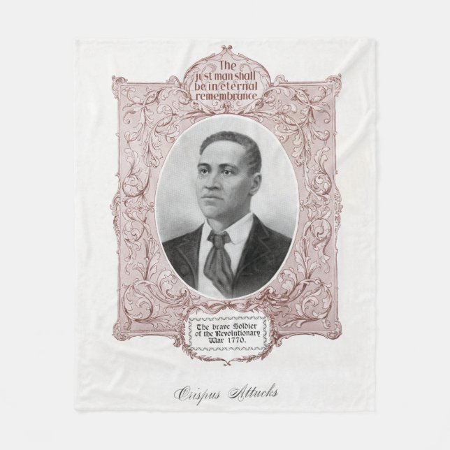 Black History Icons: Crispus Attucks, Martyr  Fleece Blanket (Front)