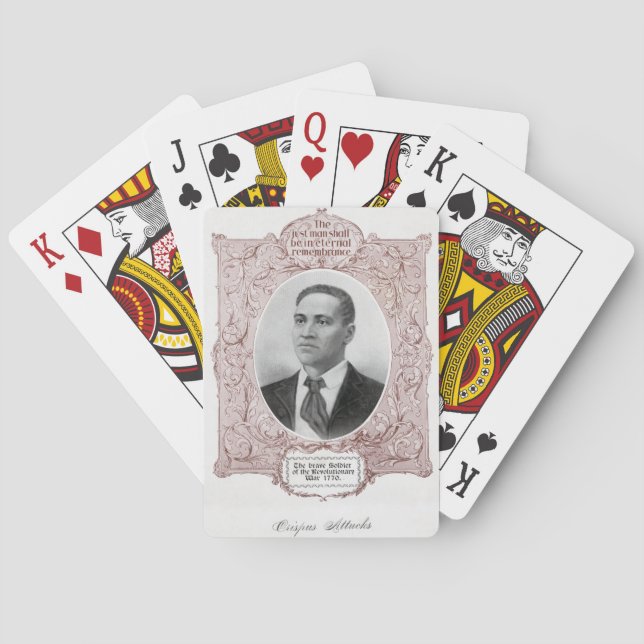 Black History Icons: Crispus Attucks, Martyr  Poker Cards (Back)