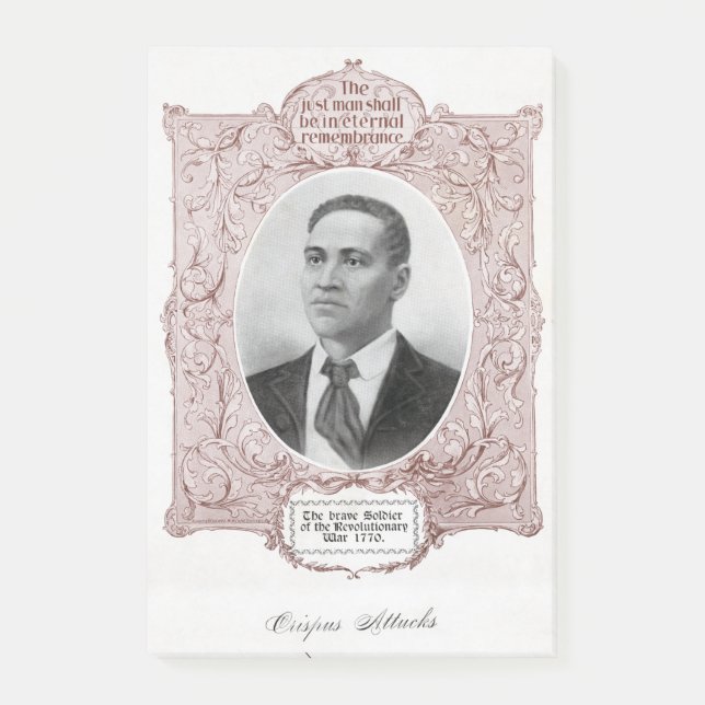 Black History Icons: Crispus Attucks, Martyr  Post-it Notes (Front)