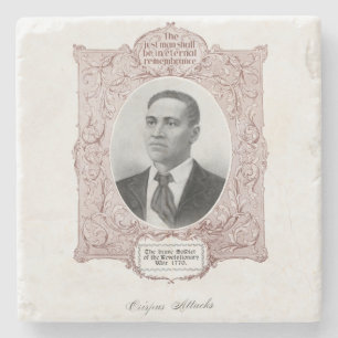 Black History Icons: Crispus Attucks, Martyr  Stone Coaster