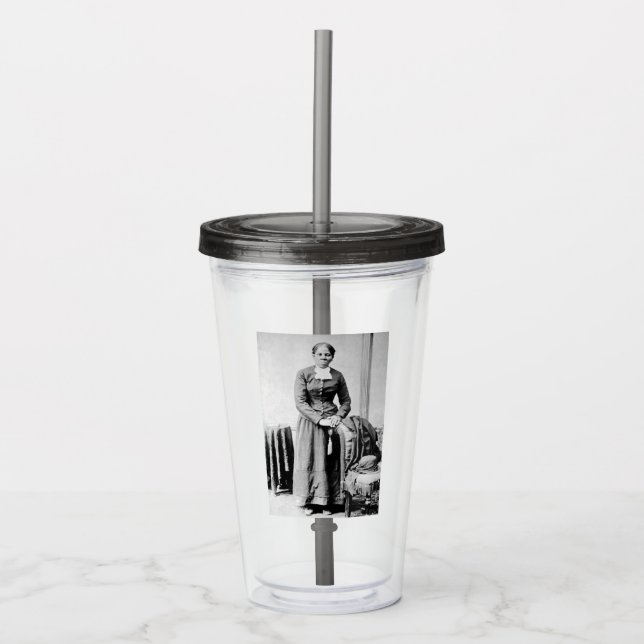 Black History Icons: Harriet Tubman, Civil Rights Acrylic Tumbler (Front)