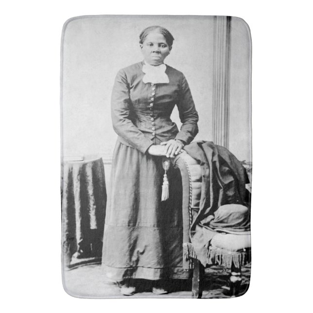 Black History Icons: Harriet Tubman, Civil Rights Bath Mat (Front Vertical)