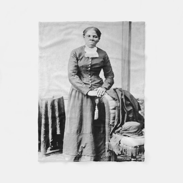 Black History Icons: Harriet Tubman, Civil Rights Fleece Blanket (Front)