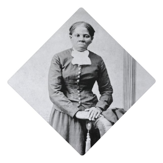 Black History Icons: Harriet Tubman, Civil Rights Graduation Cap Topper (Front)