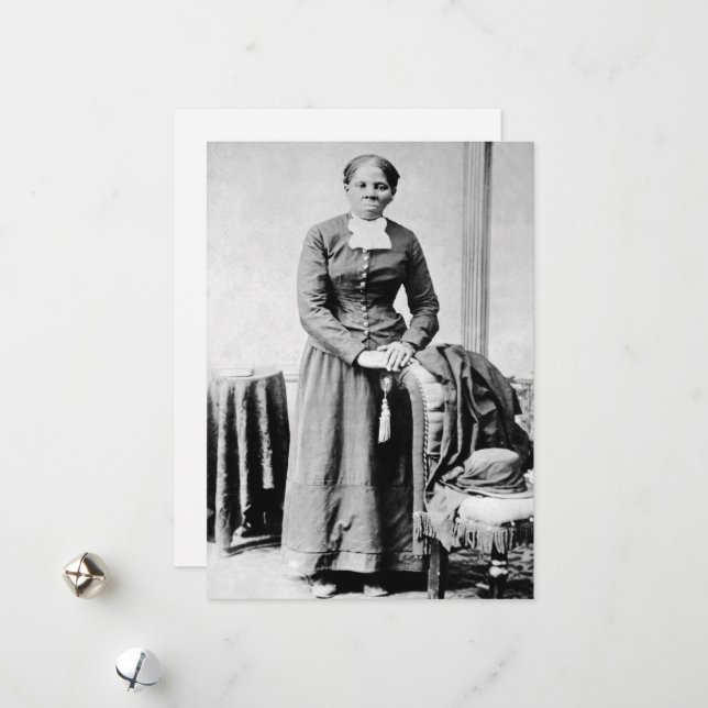 Black History Icons: Harriet Tubman, Civil Rights Holiday Card (Front/Back In Situ)