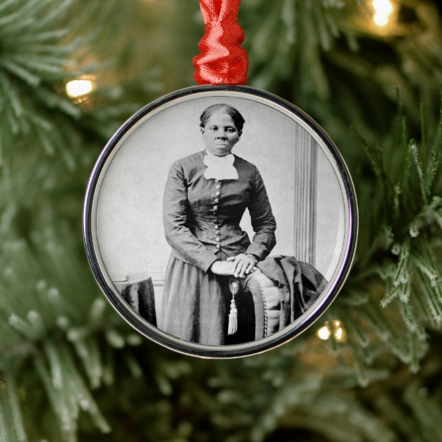 Black History Icons: Harriet Tubman, Civil Rights Metal Ornament (Tree)