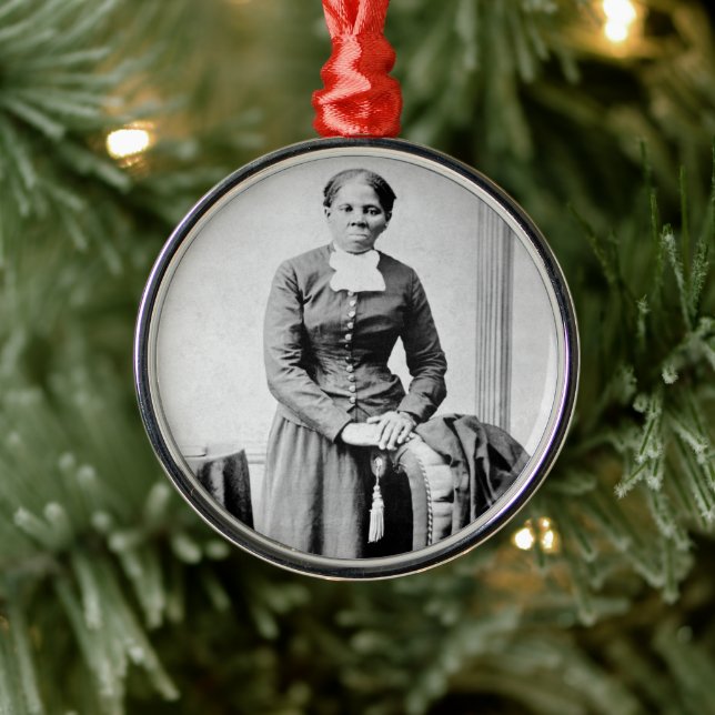 Black History Icons: Harriet Tubman, Civil Rights Metal Ornament (Tree)