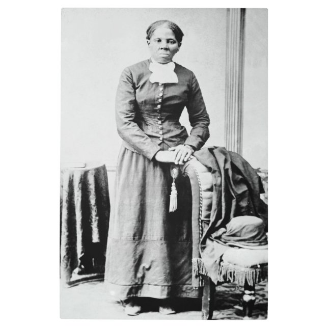 Black History Icons: Harriet Tubman, Civil Rights Metal Print (Front)