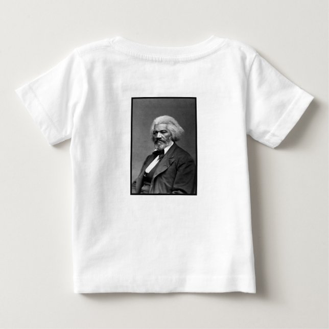 Black History Icons: Older Frederick Douglass Baby T-Shirt (Back)