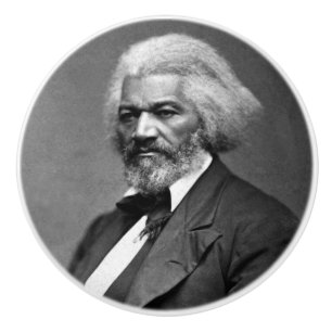Black History Icons: Older Frederick Douglass Ceramic Knob