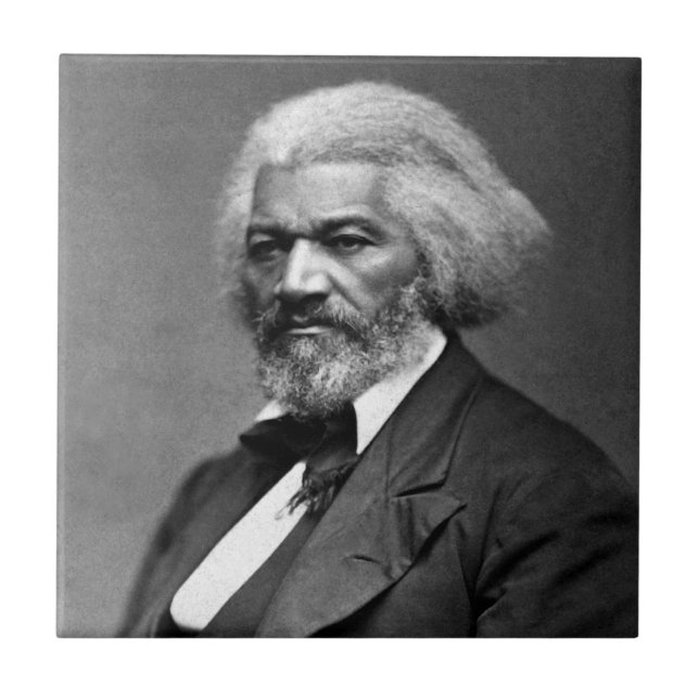 Black History Icons: Older Frederick Douglass Ceramic Tile (Front)