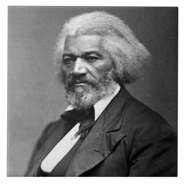 Black History Icons: Older Frederick Douglass Ceramic Tile (Front)