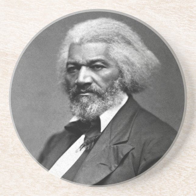 Black History Icons: Older Frederick Douglass Coaster (Front)