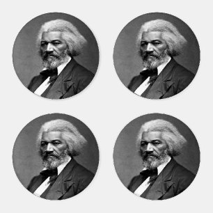 Black History Icons: Older Frederick Douglass Coaster Set