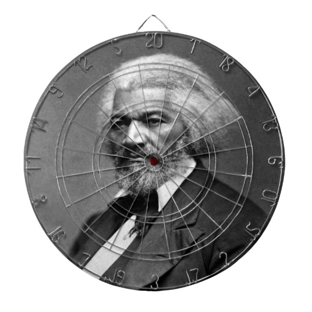 Black History Icons: Older Frederick Douglass Dart Board (Front)