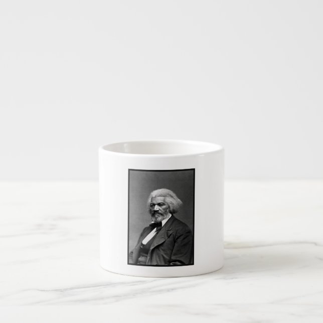 Black History Icons: Older Frederick Douglass Espresso Cup (Front)