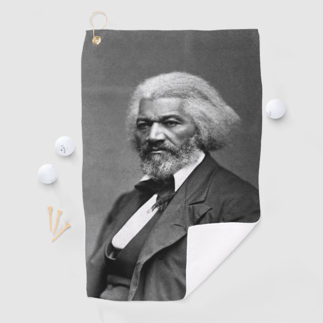 Black History Icons: Older Frederick Douglass Golf Towel (InSitu)