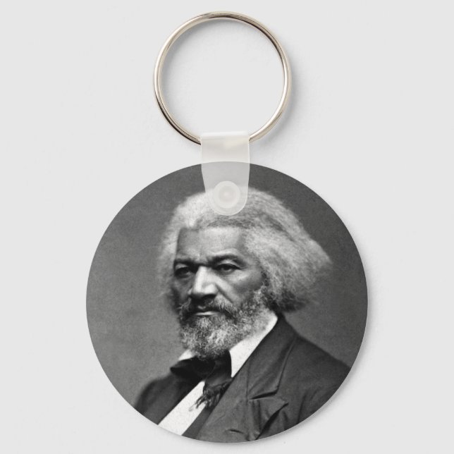 Black History Icons: Older Frederick Douglass Keychain (Front)