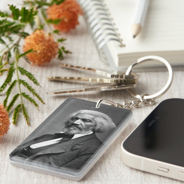 Black History Icons: Older Frederick Douglass Keychain (Front Right)