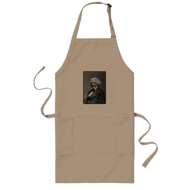 Black History Icons: Older Frederick Douglass Long Apron (Front)